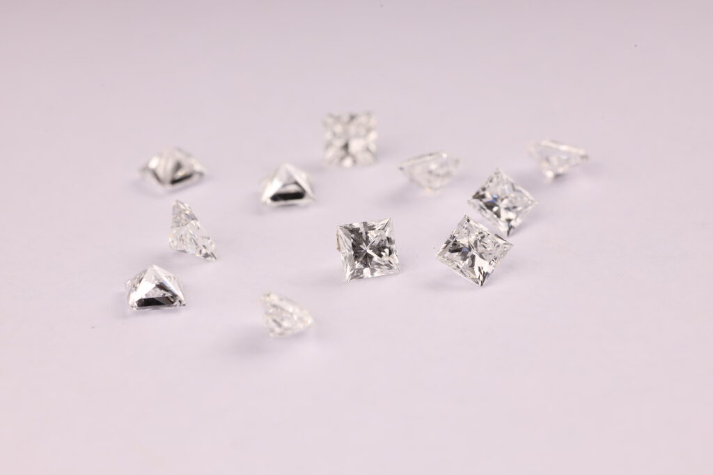 Princess Cut Small Melee Diamonds