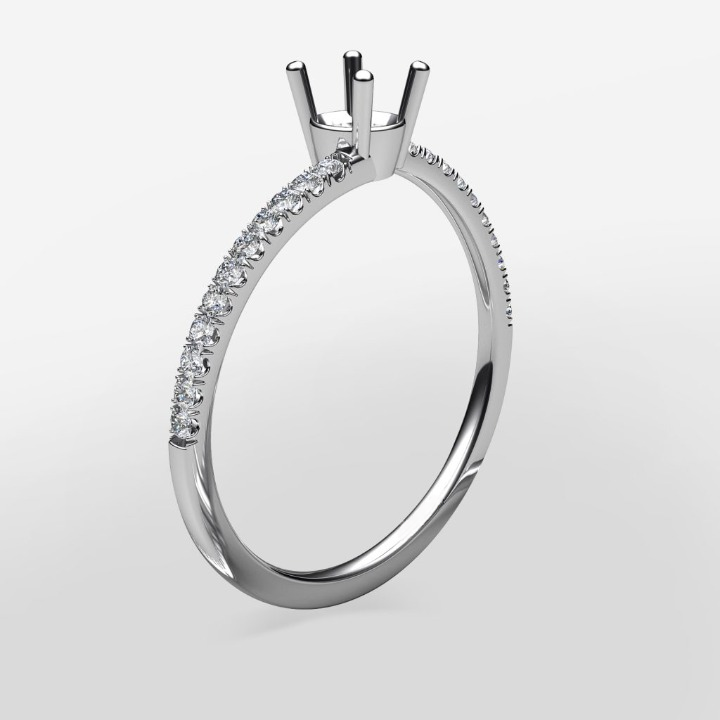 U-cut pave setting