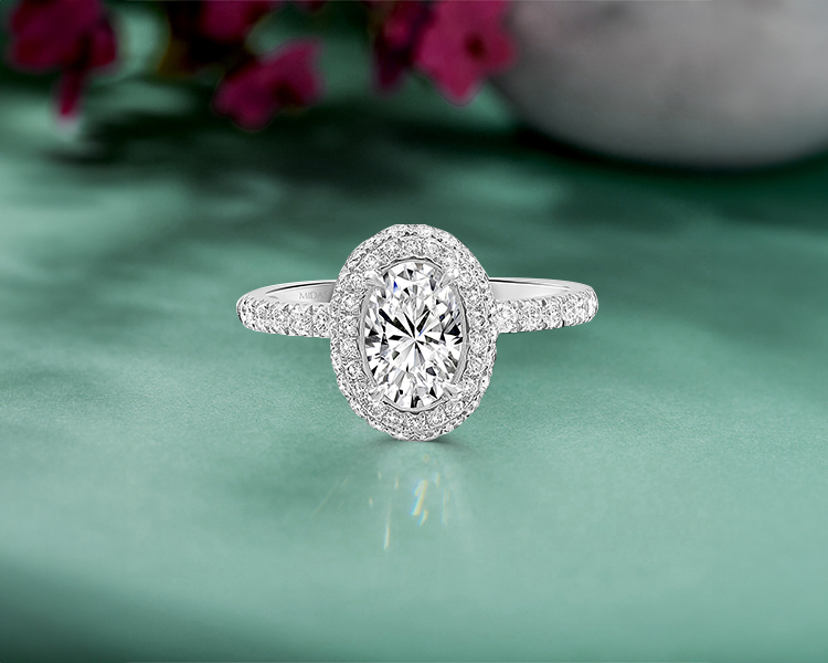 Pave Halo Setting Ring