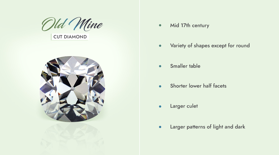 Unique Features of Old Mine Cut Diamonds 