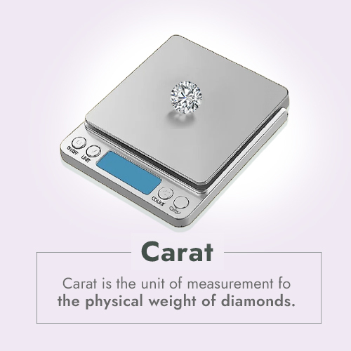 Carat | Carat is the unit of measurement for the physical weight of diamonds 