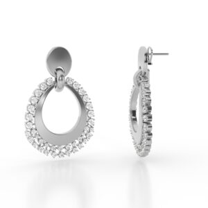 dangle diamond earrings rendering