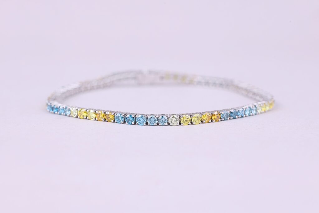 fancy color tennis bracelet