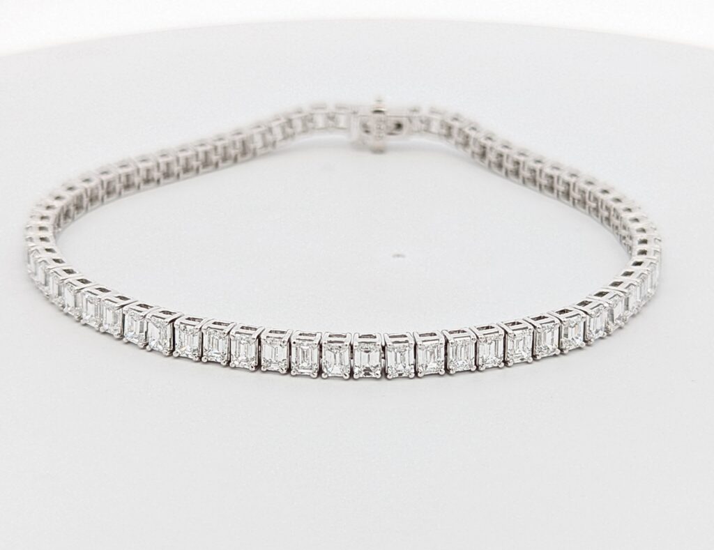 Lab created White Gold Tennis Bracelet