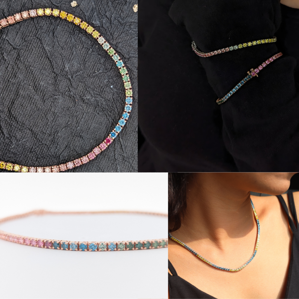 Colored Lab Grown Diamond Necklaces