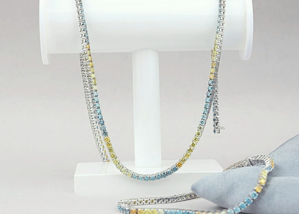 lab grown diamond tennis bracelet