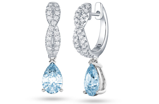 fancy shapes diamond earring