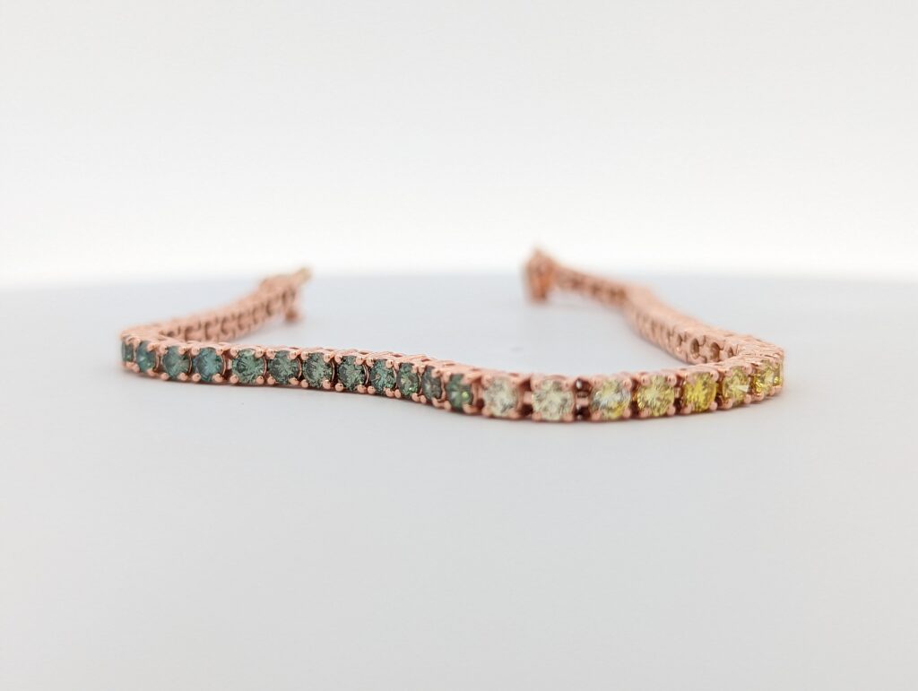 fancy color tennis bracelet 
