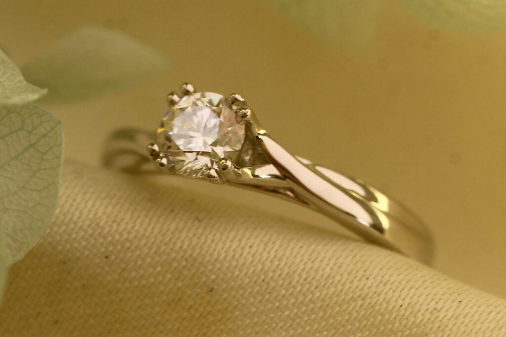 white gold diamond engagement ring