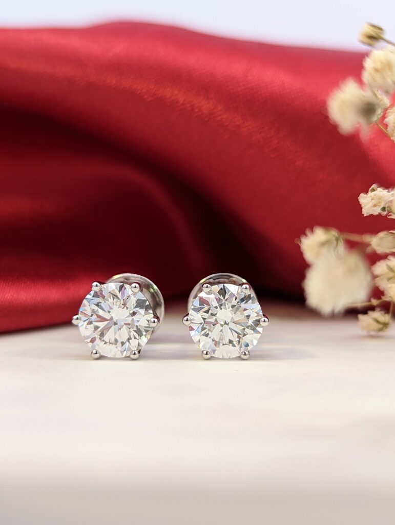 lab grown diamond earrings