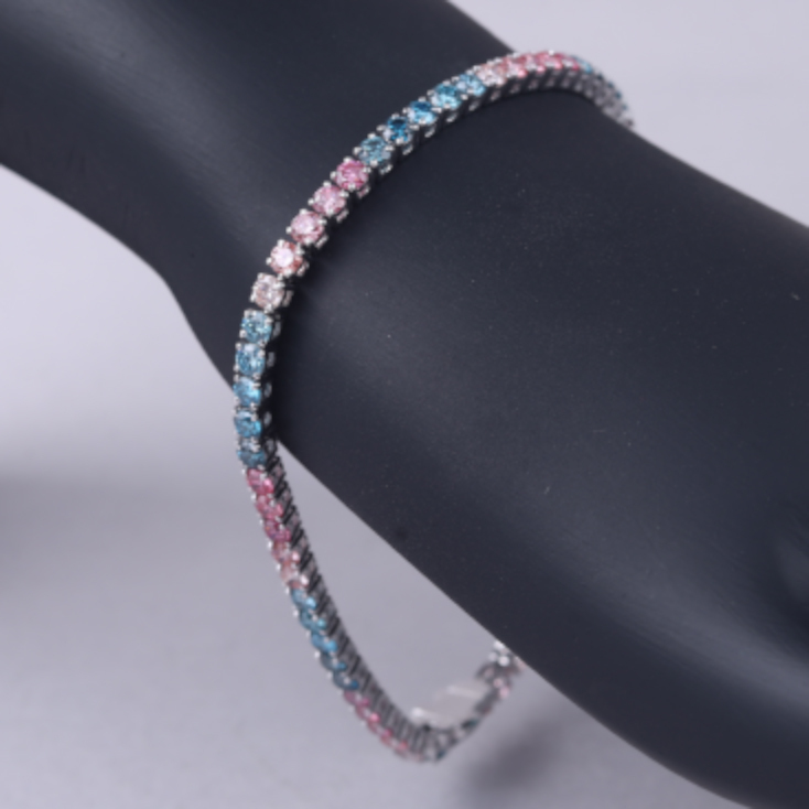 fancy colored diamond Tennis_Brecelet 