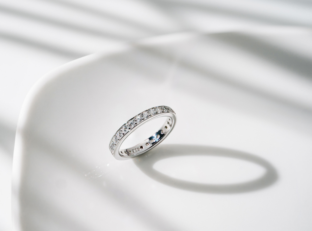 eternity diamond wedding band